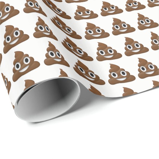 Emoji Wrapping Paper gekackt Geschenkpapier (Rolleneckpunkt)