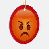 Emoji wütendes Gesicht Keramik Ornament (Rechts)