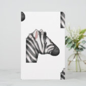 Emoji Zebra Briefpapier (Stehend Vorderseite)