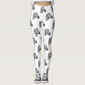 Emoji zebra Leggings (Vorderseite)