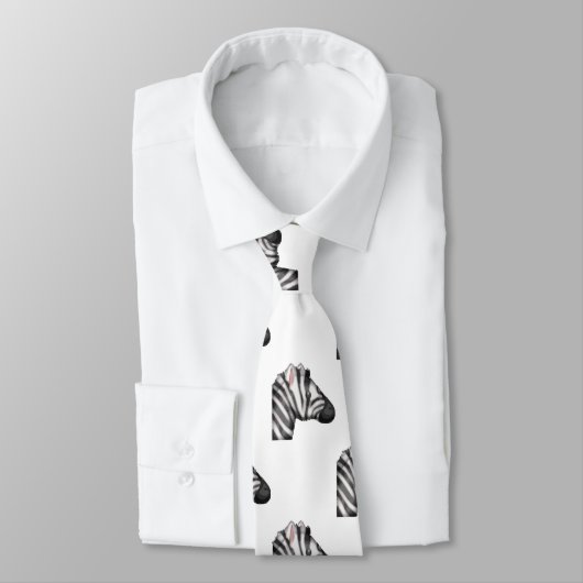 Emoji zebra menswees mennecktie Krawatte (Gebunden)
