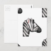 Emoji Zebra Postkarte (Vorne/Hinten)