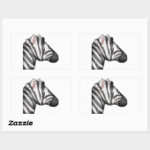 Emoji Zebra Rechteckiger Aufkleber (Blatt)