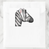 Emoji Zebra Rechteckiger Aufkleber (Tasche)