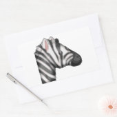 Emoji Zebra Rechteckiger Aufkleber (Umschlag)