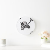 Emoji Zebra Runde Wanduhr (Zuhause)