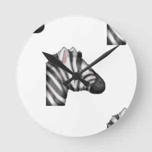 Emoji Zebra Runde Wanduhr