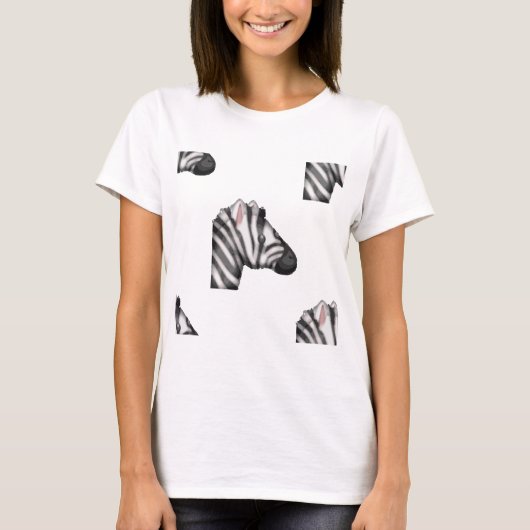 Emoji Zebra T-Shirt (Vorderseite)