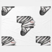 Emoji-Zebradecke Fleecedecke (Vorderseite (Horizontal))