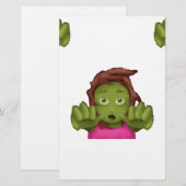 Emoji Zombie Briefpapier (Vorne/Hinten)