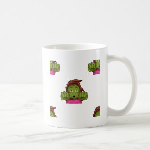 Emoji-Zombie-Frau Kaffeetasse