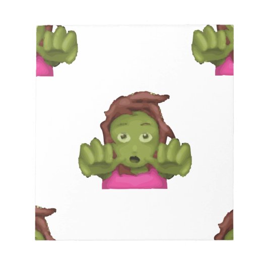 Emoji Zombie Frau Notizblock (Vorderseite)
