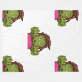 Emoji-Zombie-Frauendecke Fleecedecke (Vorderseite (Horizontal))