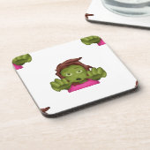 Emoji Zombie Getränkeuntersetzer (Linke Seite)
