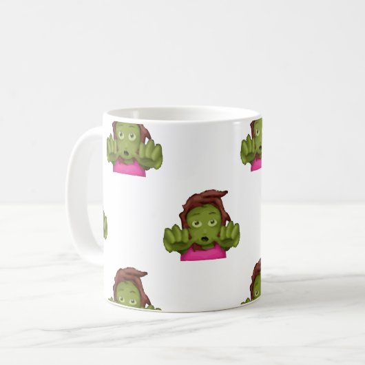 Emoji Zombie Kaffeetasse (Vorderseite Links)