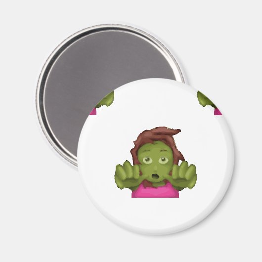 Emoji Zombie Magnet (Vorderseite/Rückseite)