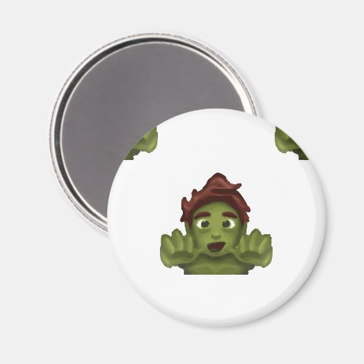 emoji zombie man magnet (Vorderseite/Rückseite)