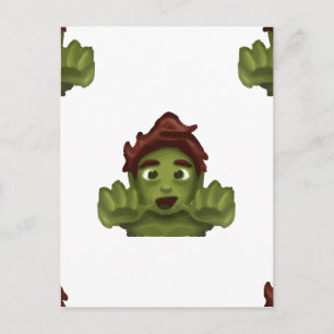 Emoji Zombie Mann Postkarte