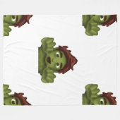 Emoji-Zombie-Mantel Fleecedecke (Vorderseite (Horizontal))