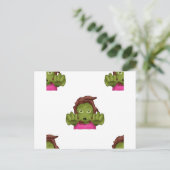 Emoji Zombie Postkarte (Stehend Vorderseite)