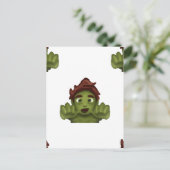 Emoji Zombie Postkarte (Stehend Vorderseite)