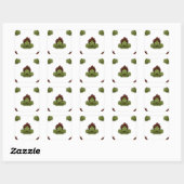 Emoji Zombie Quadratischer Aufkleber (Blatt)