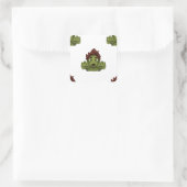 Emoji Zombie Quadratischer Aufkleber (Tasche)