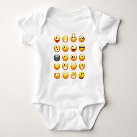 emojis baby strampler (Vorderseite)