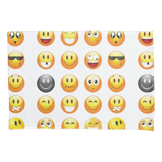 Emojis Bettkissenkoffer Kissenbezug (Vorderseite)