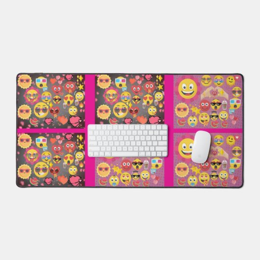 EMOJIS COOLISH PINKISH SCHREIBTISCHUNTERLAGE (Tastatur & Maus)