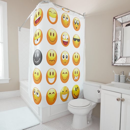 Emojis Duschvorhang Bad (Beispiel)
