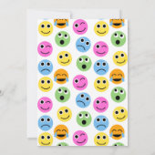 Emojis Emoticons Geburtstagsparty Einladung (Rückseite)