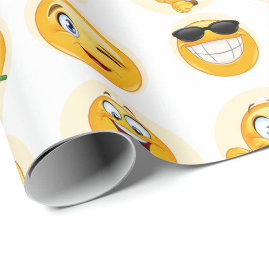 Emojis Geschenkpapier (Rolleneckpunkt)