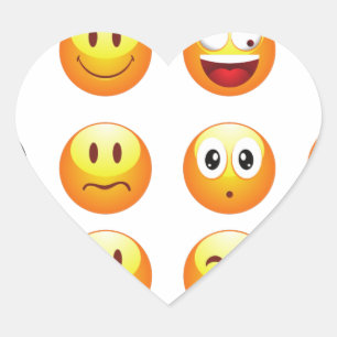 Emojis Herz-Aufkleber