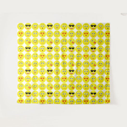 Emojis Hintergrund Wandteppich (Vorderseite (Horizontal))