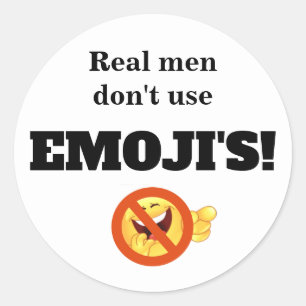 Emojis Männer benutzen nicht Runder Aufkleber