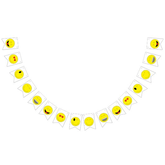 Emojis Party-Flaggen-Fahne Wimpelkette (Alle)