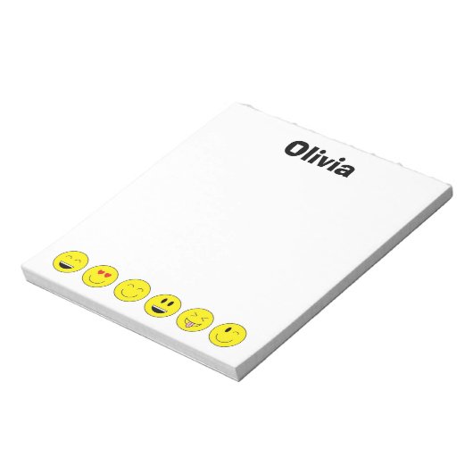 Emojis Personalisiert Notepad Notizblock (Rotiert)