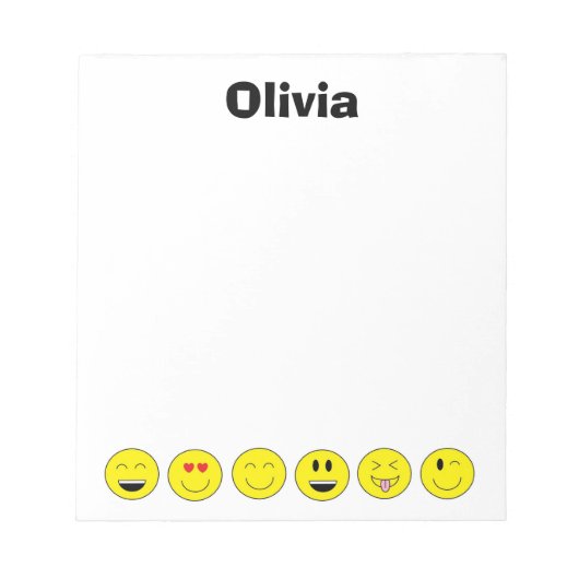 Emojis Personalisiert Notepad Notizblock (Vorderseite)
