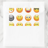 emojis rechteckiger aufkleber (Tasche)