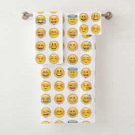 emojis Satz Badhandtuch Set