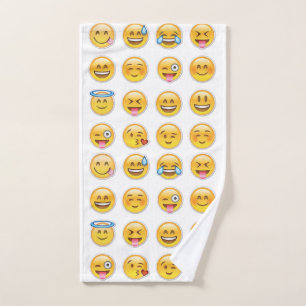 emojis Satz Badhandtuch Set