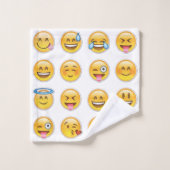 emojis Satz Badhandtuch Set (Waschlappen)