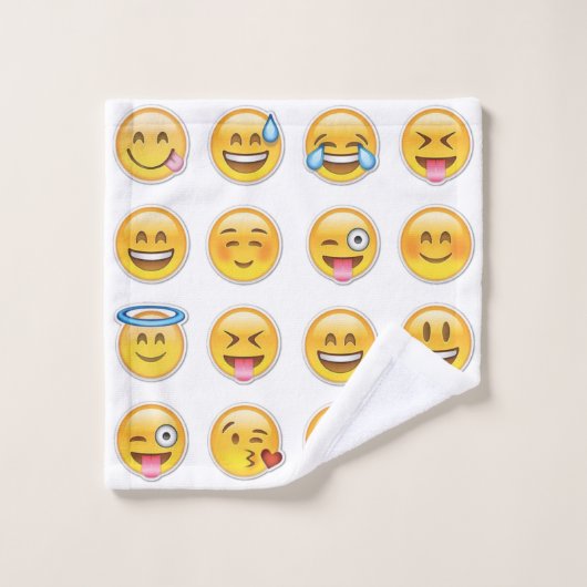 emojis Satz Badhandtuch Set (Waschlappen)