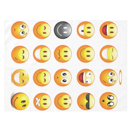 Emojis Tischdecke (Vorderseite (Horizontal))