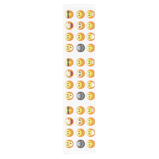 Emojis Tischleinen Kurzer Tischläufer (Vorderseite)