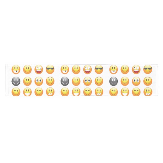 Emojis Tischleinen Kurzer Tischläufer (Horizontal)