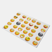 Emojis-Türmatte Fußmatte (Schrägansicht)