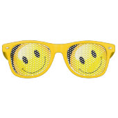 Emojo Face Party Emoticon Gelber Rave Partybrille (Vorderseite)