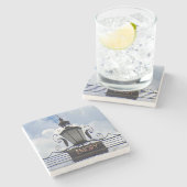 Emory Untersetzer, Emory University, Decatur, Deca Steinuntersetzer (Seitenansicht)